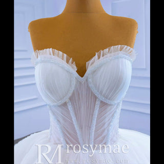 Quinceanera Celebrity Dress Tulle Sweet 16 Ball Gown Wedding Dress - Rosymae