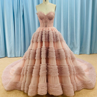 Quinceanera Celebrity Dress Tulle Sweet 16 Ball Gown Wedding Dress - Rosymae