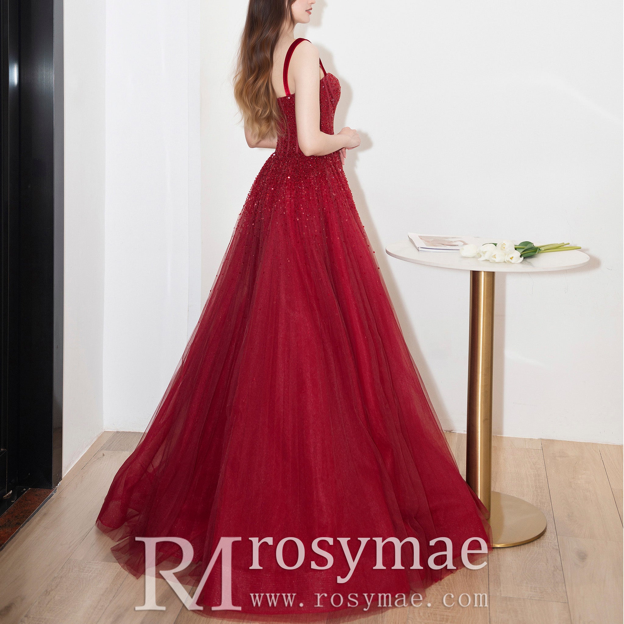 classic formal dresses Red Classic Formal Evening Dresses Party Gowns with Strappy Crimson / 18