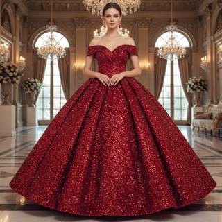 Fashion Quinceanera Dress Off The Shoulder Sweet 15 Girl Ball Gown