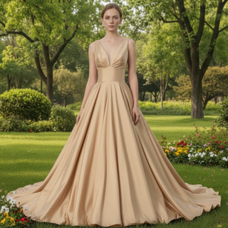 Simple Off Shoulder Red Wedding Dress with Vneck