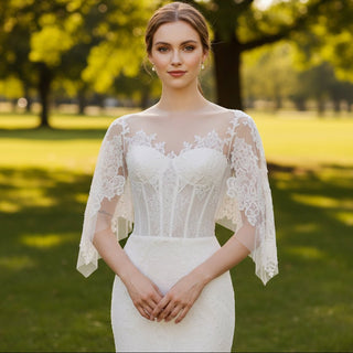 Romantic Bohemian Lace Wedding Dresses with Long Sleeve - Rosymae