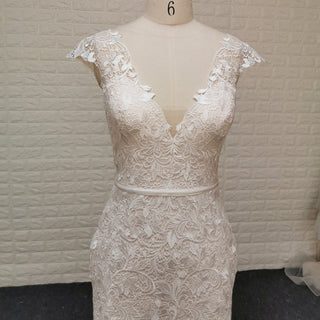 Romantic Floral Lace Mermaid Wedding Dresses for Elegant & Fitted Bride - Rosymae