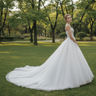 Romantic Strapless Ballgown Wedding Dress Chic and Stunning - Rosymae