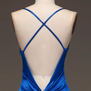 Sleek Mermaid Satin Bridesmaid Dress Prom Gown with Spaghetti Straps Rosymae Sleek Mermaid Satin Bridesmaid Dress Prom Gown with Spaghetti Straps Rosymae