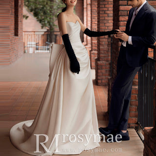 Wedding Dress with Bowknot