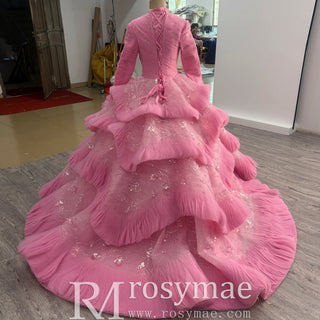 Ruffles Babay Blue Quinceanera Dress Robes De Soirée Vestidos De 15 Anos - Rosymae