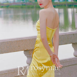 Affordable High Slit Prom Dresses with Scoop Neckline