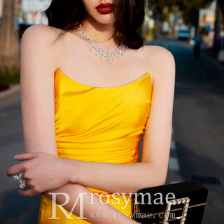 Affordable High Slit Prom Dresses with Scoop Neckline