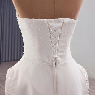 Sheath Wedding Dress Pink Formal Prom Party Gown with Ruffle - Rosymae