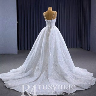 Shimmering Mermaid Wedding Dress with Detachable Train - Rosymae