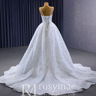 Shimmering Mermaid Wedding Dress with Detachable Train - Rosymae