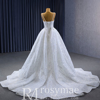 Shimmering Mermaid Wedding Dress with Detachable Train - Rosymae