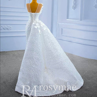 Shiny Beaded Mermaid Wedding Dress with Detachable Skirt - Rosymae