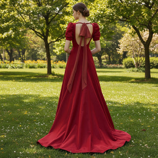 Short Lantern Sleeve Red Formal Evening Dress Party Gown with Slit Other from Color Chart / 12 Short Lantern Sleeve Red Formal Evening Dress Party Gown with Slit Other from Color Chart / 12
