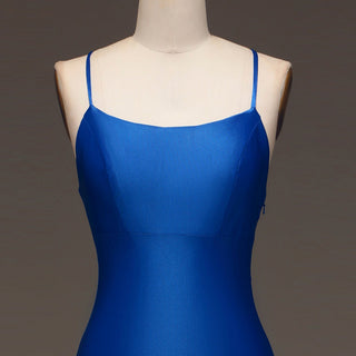 Sleek Mermaid Satin Bridesmaid Dress Prom Gown with Spaghetti Straps - Rosymae