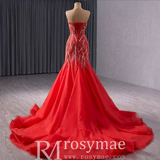 Sleeveless Luxury Sequins Floor Length Evening Party Dress - Rosymae
