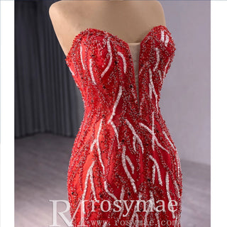 Sleeveless Luxury Sequins Floor Length Evening Party Dress - Rosymae