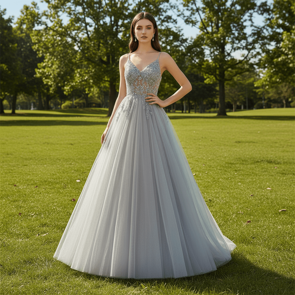 Spaghetti Strap Special Occasion Dresses Prom Gowns with Slit - Rosymae