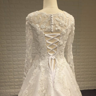 Sparkle Long Sleeve A-line Wedding Dresses with Beautiful Styles - Rosymae