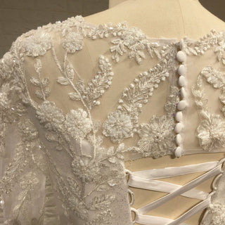 Sparkle Long Sleeve A-line Wedding Dresses with Beautiful Styles - Rosymae