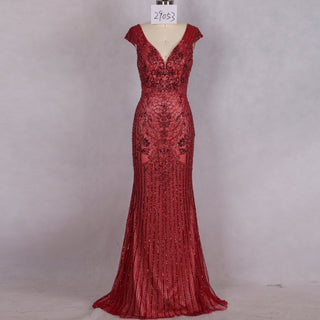 Sparkling Mermaid Evening Dress Sequin Prom Party Gown - Rosymae