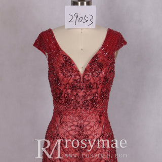 Sparkling Mermaid Evening Dress Sequin Prom Party Gown - Rosymae