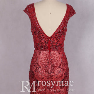 Sparkling Mermaid Evening Dress Sequin Prom Party Gown - Rosymae