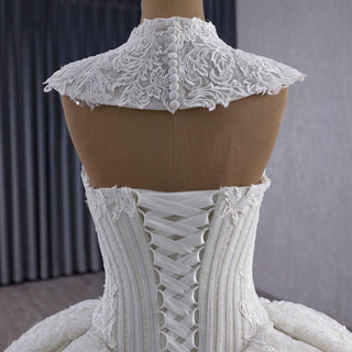 Sparkly Ball Gown Wedding Dress with Detachable Jacket - Rosymae