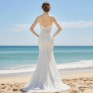 Sparkly Sequin Lace Mermaid Wedding Dresses - Rosymae