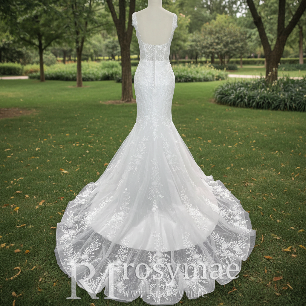 Square Neck Trumpet Wedding Dress | Online Bridal Shop - RosyMae Rosymae Square Neck Trumpet Wedding Dress | Online Bridal Shop - RosyMae Rosymae
