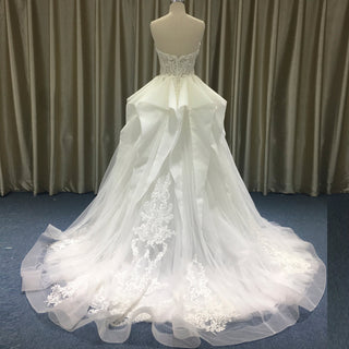 Strapless A-line Sweetheart Neck Wedding Dress with Ruffle Skirt - Rosymae