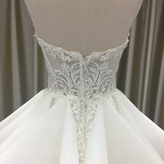 Strapless A-line Sweetheart Neck Wedding Dress with Ruffle Skirt - Rosymae