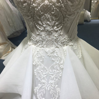 Strapless A-line Sweetheart Neck Wedding Dress with Ruffle Skirt - Rosymae