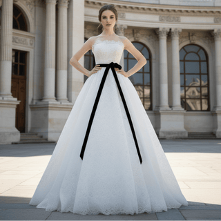 Strapless Country Wedding Dresses Simple Lace Beach Bridal Gowns - Rosymae