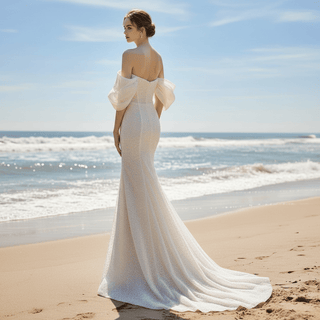 Strapless Curve Neckline Mermaid Wedding Dress - Rosymae