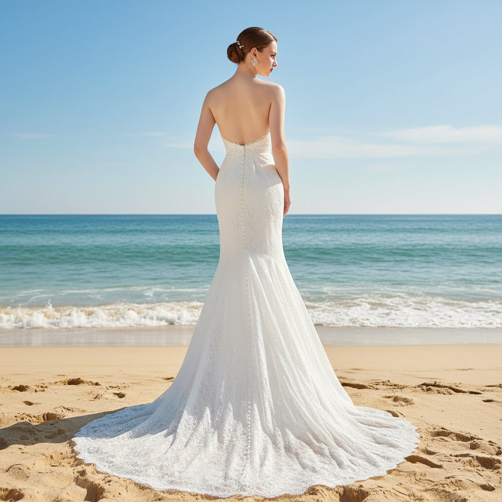 Lightweight Beach Mermaid Lace Bridal Wedding Dresses Rosymae Lightweight Beach Mermaid Lace Bridal Wedding Dresses Rosymae