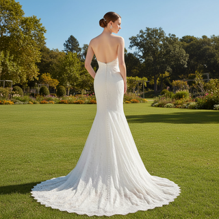 Lightweight Beach Mermaid Lace Bridal Wedding Dresses