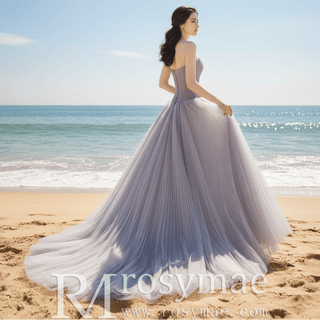 Strapless Lilac Dress for Prom & Formal with Sweetheart Neckline - Rosymae