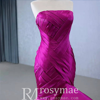 Strapless Mermaid High Low Formal Evening Dresses Pageant Gowns - Rosymae