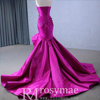 Strapless Mermaid High Low Formal Evening Dresses Pageant Gowns - Rosymae