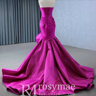 Strapless Mermaid High Low Formal Evening Dresses Pageant Gowns - Rosymae