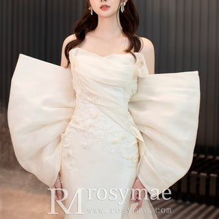 Strapless Mermaid Wedding Dress With Bow