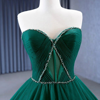 Strapless Ruffle Tulle Wedding Dress Sweetheart Pageant Formal Gown - Rosymae