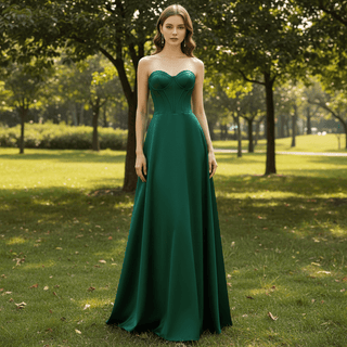 Strapless Sweetheart Jade Prom Dress Wedding Guest Gown - Rosymae