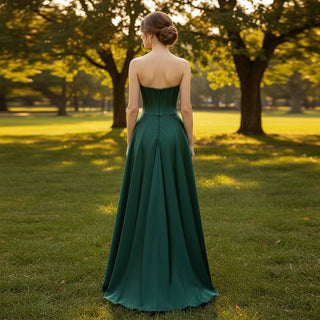 Strapless Sweetheart Jade Prom Dress Wedding Guest Gown - Rosymae