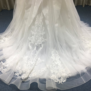 Strapless A-line Sweetheart Neck Wedding Dress with Ruffle Skirt