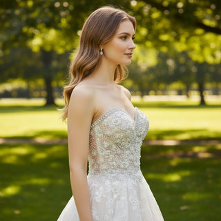 Strapless Sweetheart Neckline Evevening Dress Party Gown - Rosymae