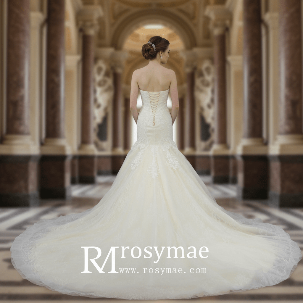 Strapless Sweetheart Neckline Lace Mermaid Wedding Dresses - Rosymae