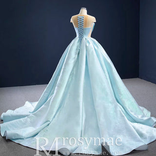 Stunning Satin See-through Prom Dress Cap Sleeve Pleats Prom Gown - Rosymae